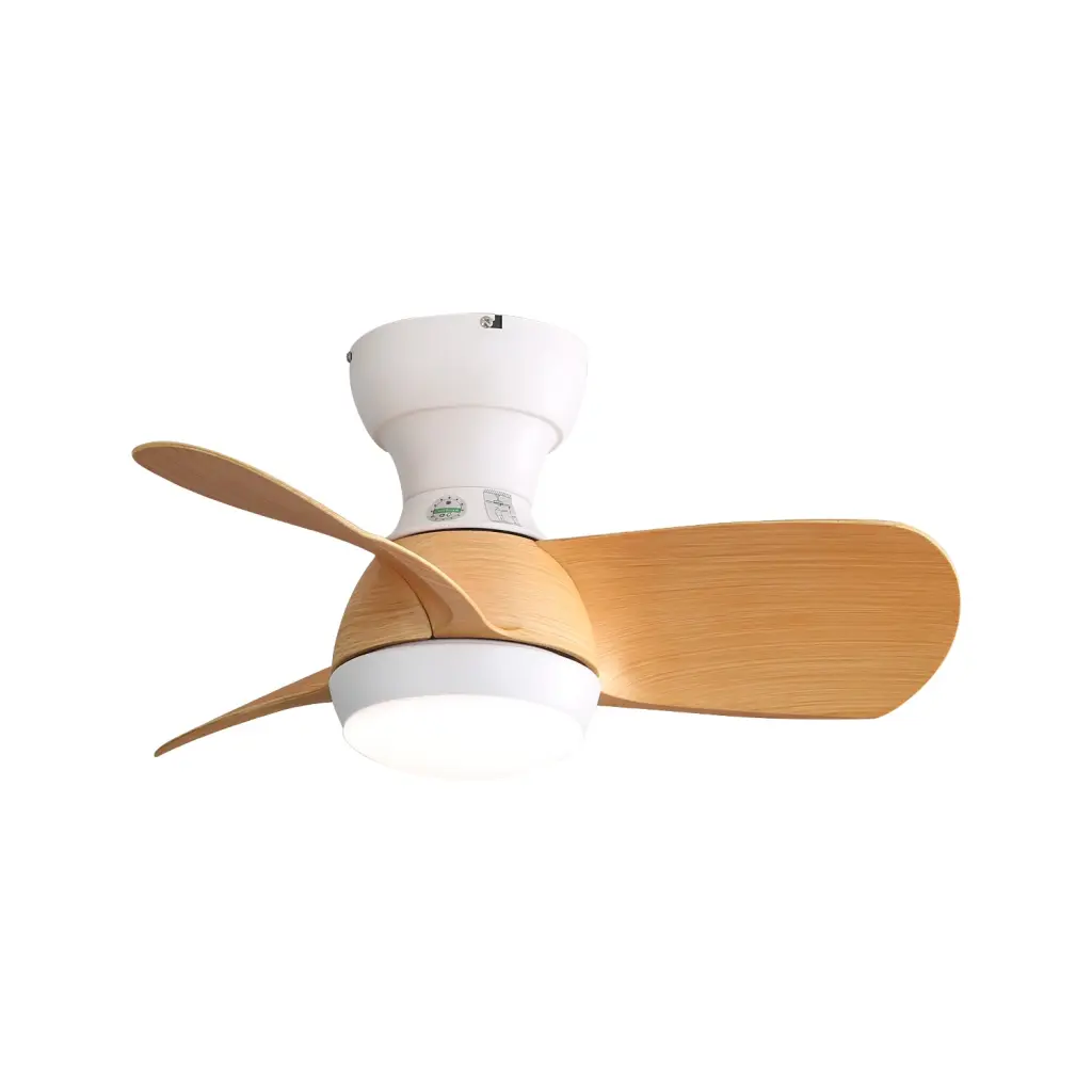 23 Inch Mini LED Ceiling Fan 3 Color Dimmable Light And Remote Control