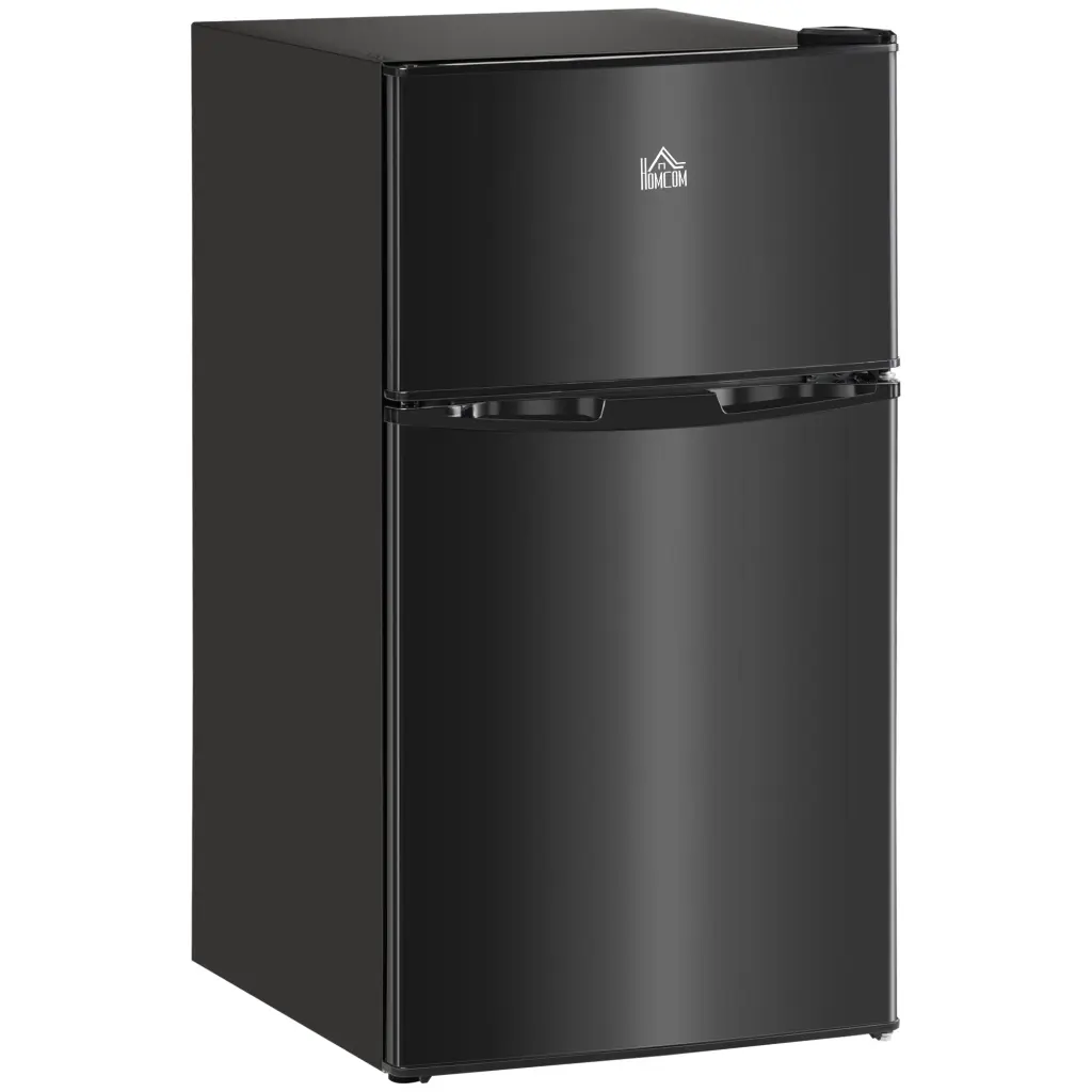Homcom 3.2 Cu.Ft Mini Fridge Freezer Double Door Space Saving aosom business