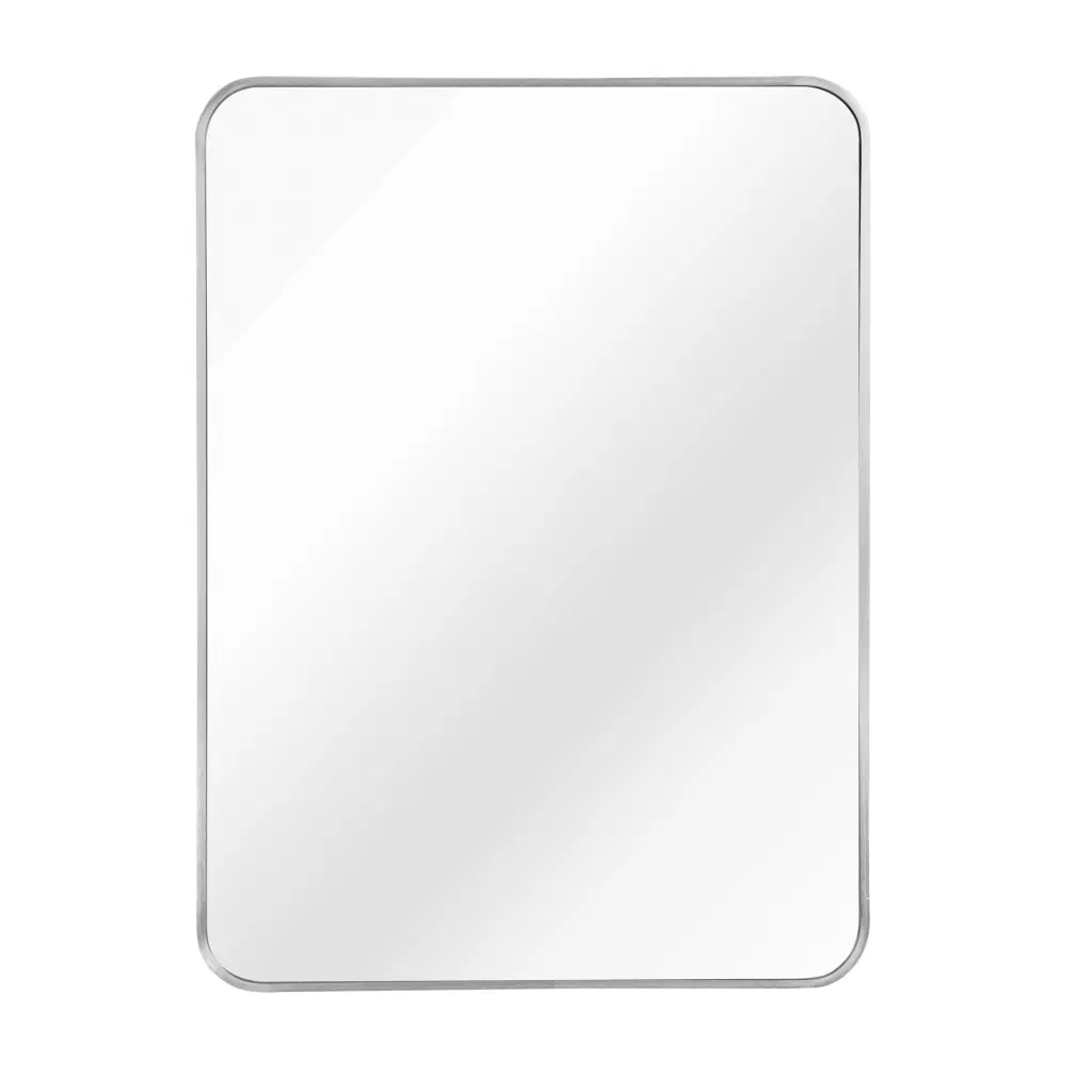 Silver 22x30 Rectangular Bathroom Wall Mirror Timeless MDF Frame huovtr