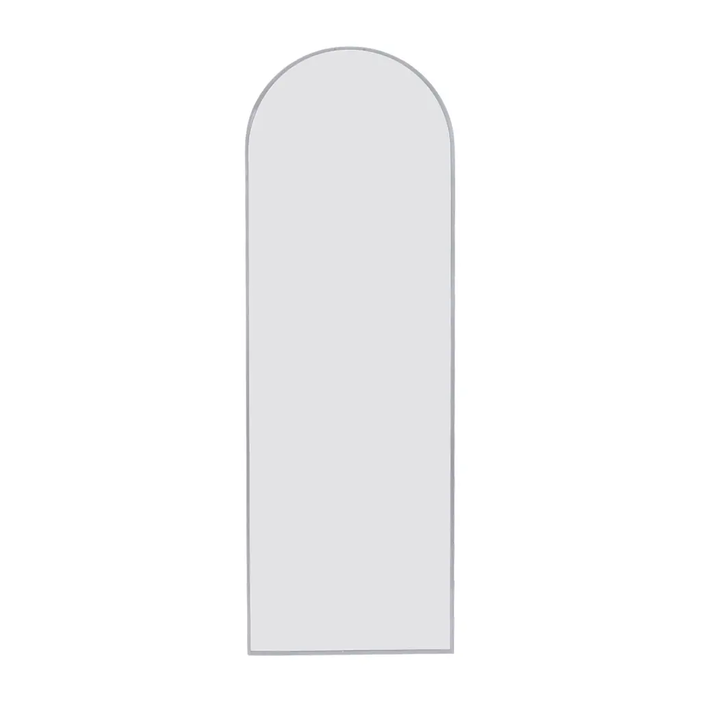 Silver 71X23.6 Inch Metal Arch Stand Full Length Mirror huovtr