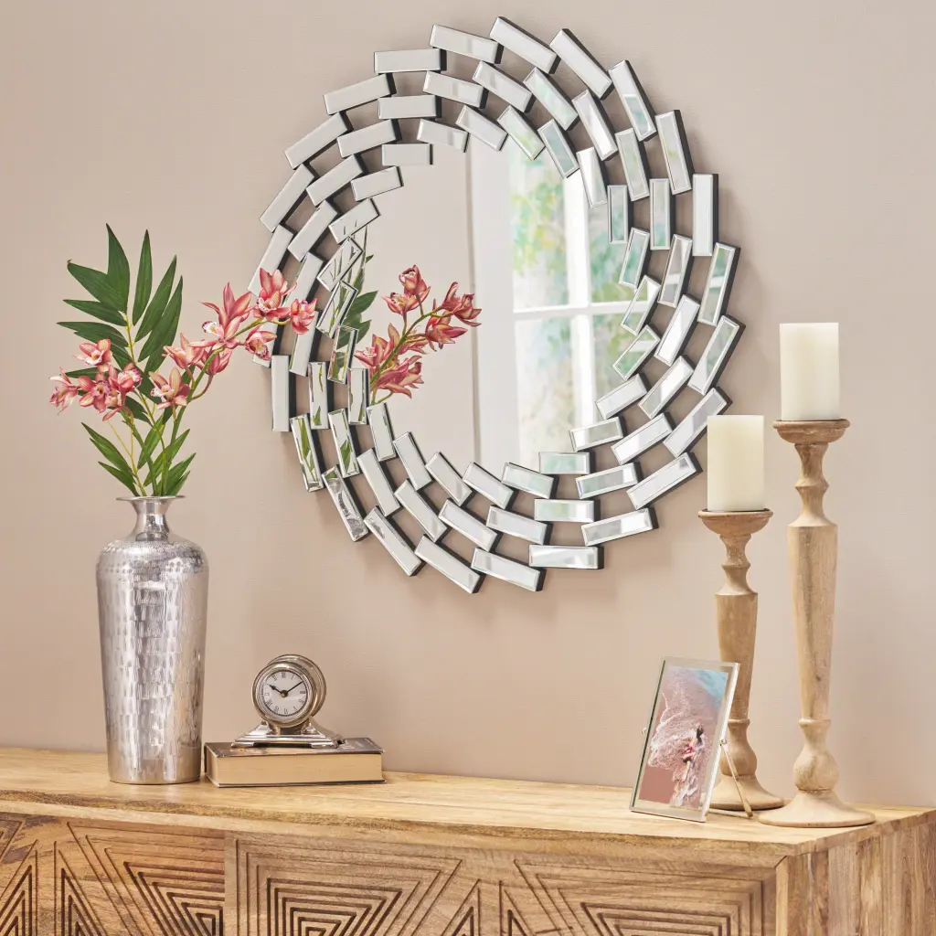 Mirror Clear MDF Wall Mirror Decorative Home Decor nh-home living