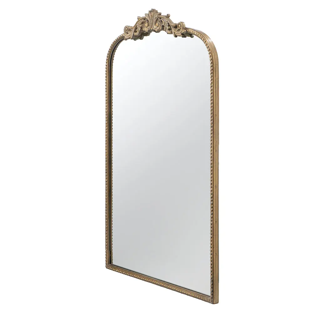 24x36 Inch Gold Arch Mirror Baroque Motivated Wall Decor Bathroom w2078