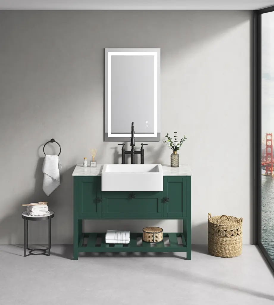 LED Bathroom Mirror 40x24 Inches Dimmable Front and Backlight w928 dongtu group