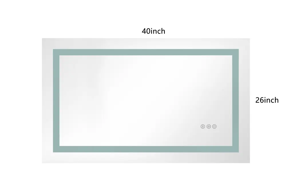 LED Bathroom Mirror 40x26 Inches Front Backlight And Large Dimmable Lighting w928 dongtu group