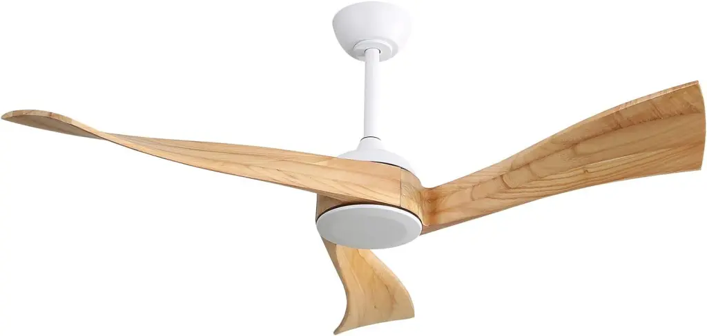 52 Inch Modern Ceiling Fan Without Light 6 Speed Remote 3 Solid Wood Blades ceiling fan with light