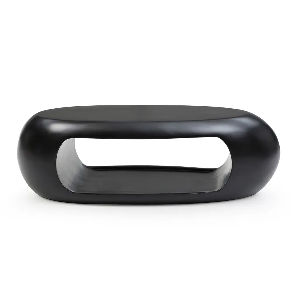 53.93 Inch Modern Oval Coffee Table Robust Fiberglass Center Cocktail Table Living Room justone interior