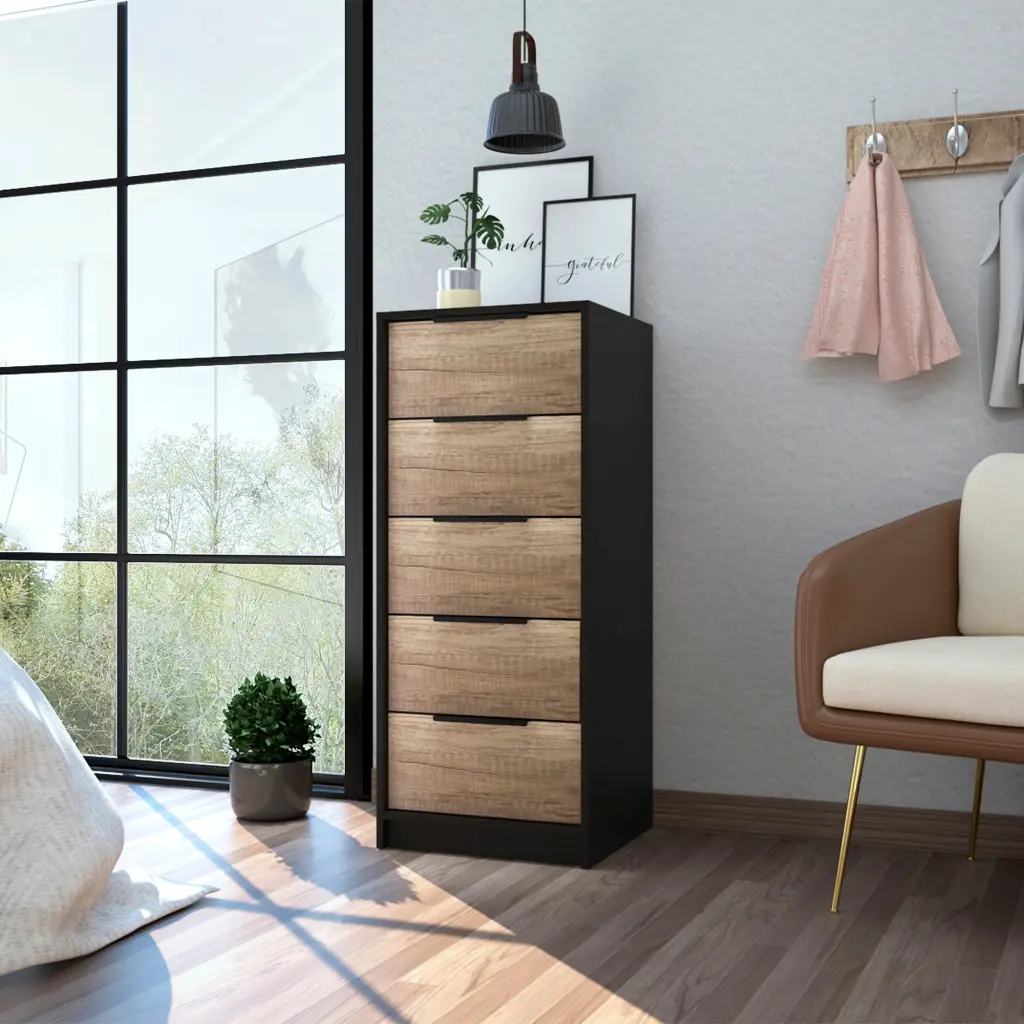 Washington Five Drawer Dresser Multicolor Modern MDF Bedroom Furniture rta mubles colombia