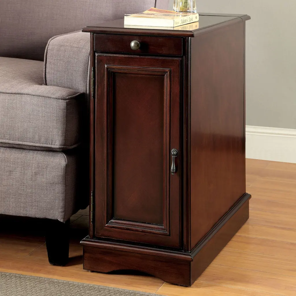 Modern Transitional Side Table Nightstand Storage Cabinet kanepe