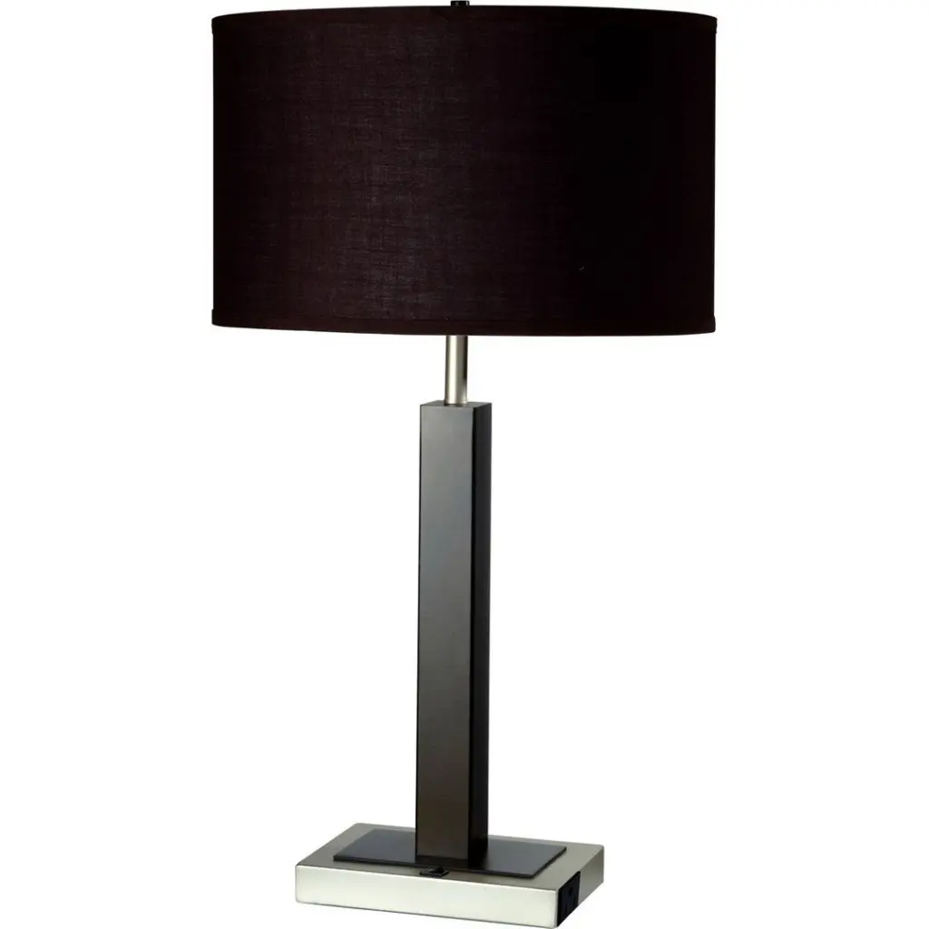 30 Inch Tall Metal and Polyresin Table Lamp Dark Espresso Finish california home