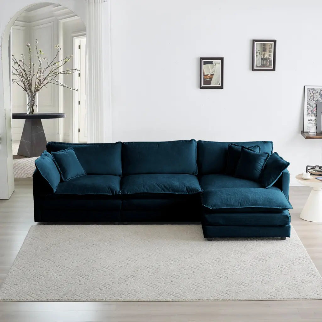 Free Combination Comfy Upholstery Modular Oversized L Shaped Sectional Sofa ui furniture