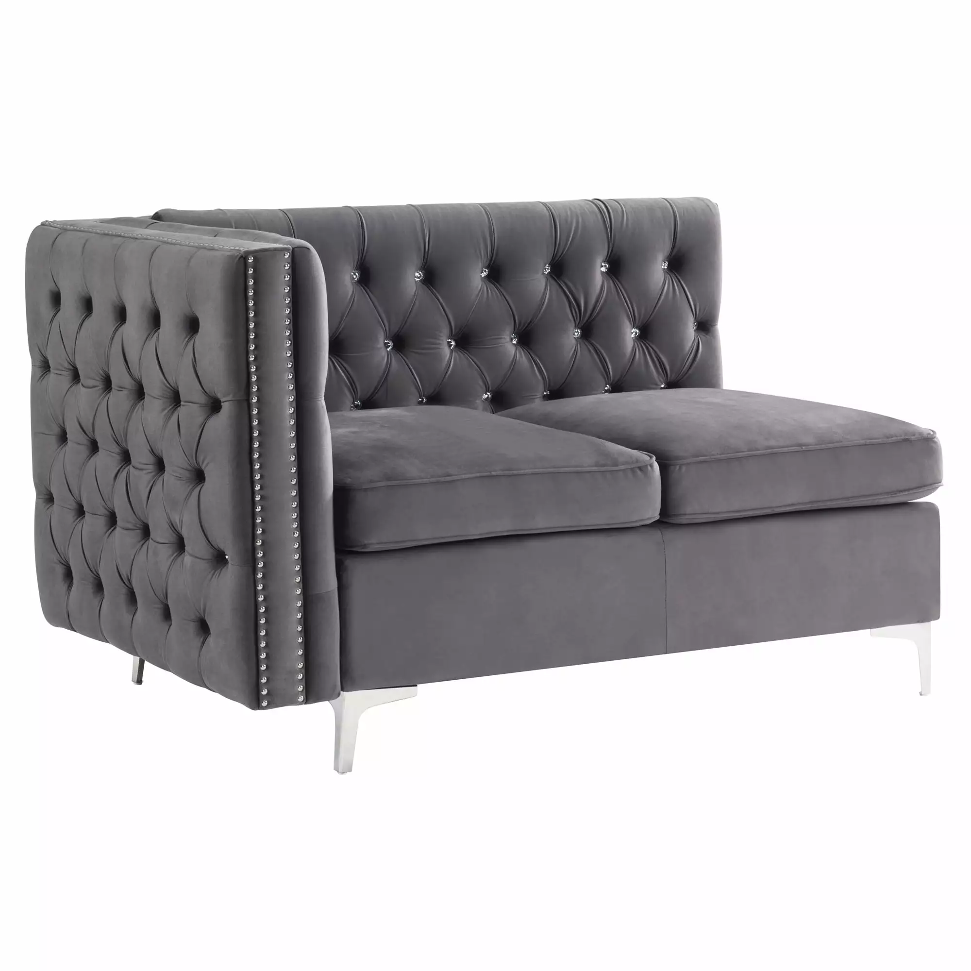 ACME Jaszira Left and Right Facing Arms Modular Sectional Gray Acme Furniture
