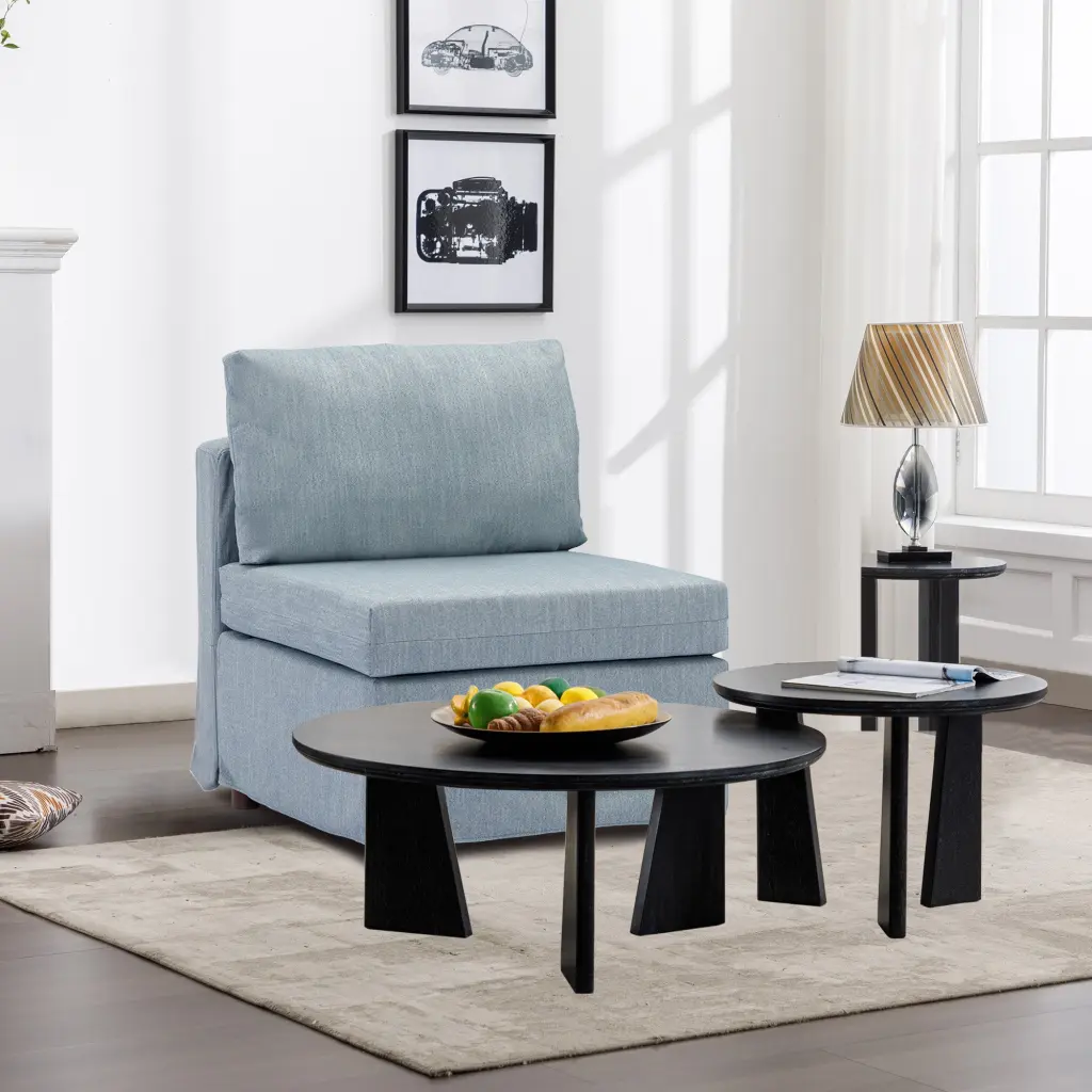 Modern Fabric Linen Middle Module Modular Sofa Sectional Couch Living Room Furniture rnb