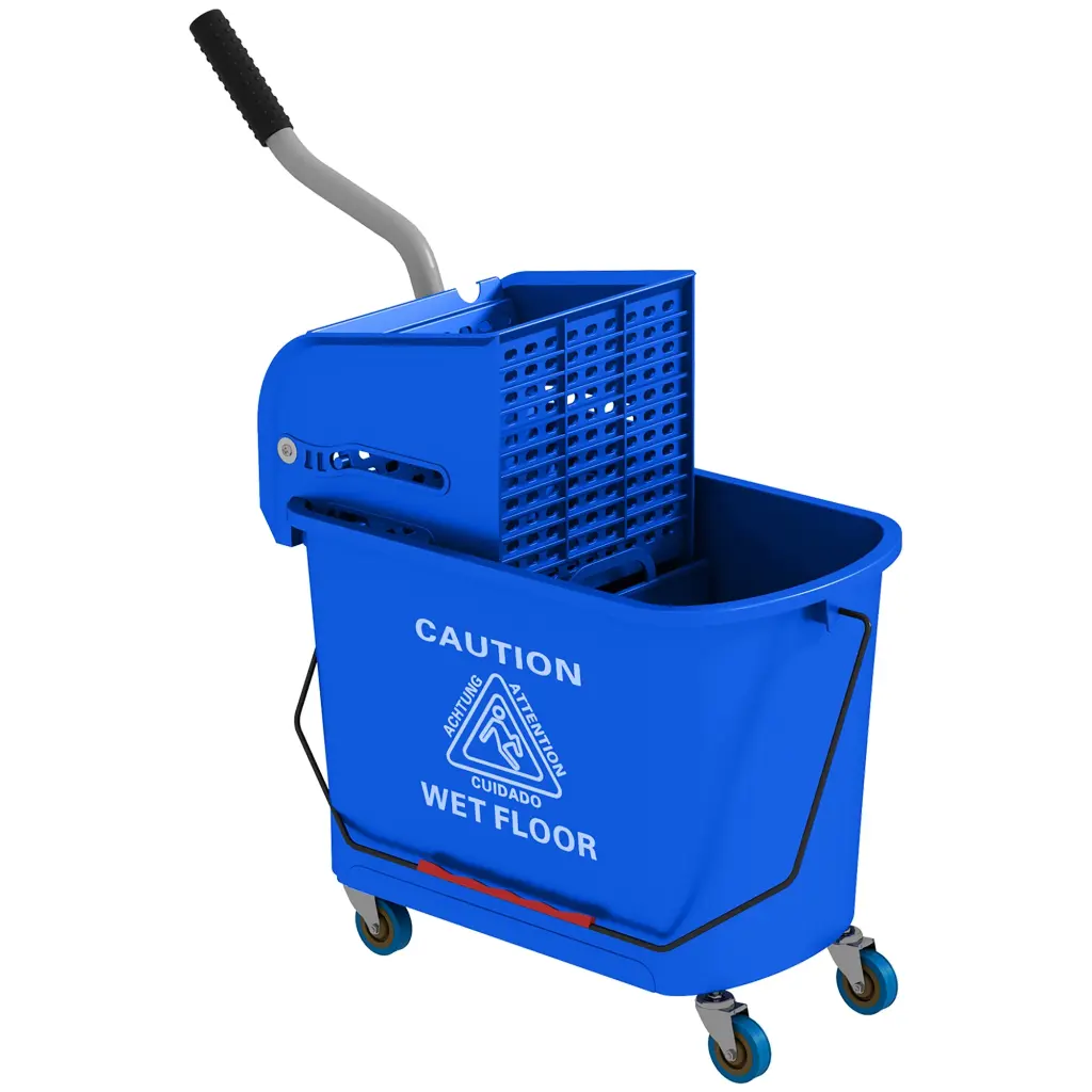Homcom 21 Quart Mop Bucket Wringer On Wheels Floor Cleaning aosom business