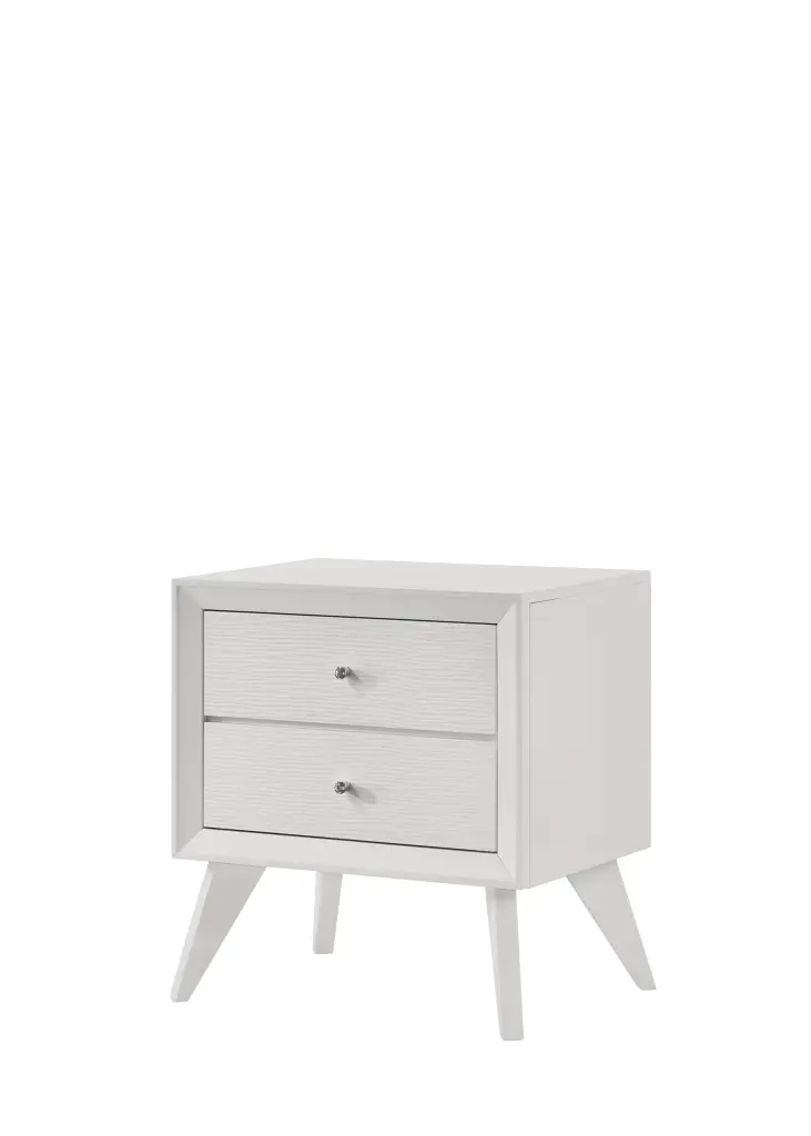 Cerys White Finish MDF Nightstand Bedroom acme onsite store