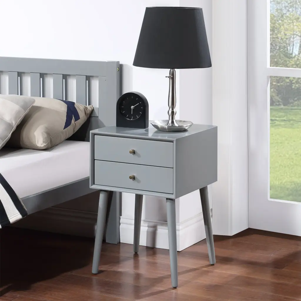 Wood Nightstand 2 Drawers Bedside Table Bedroom Storage fullbarn e-commerce