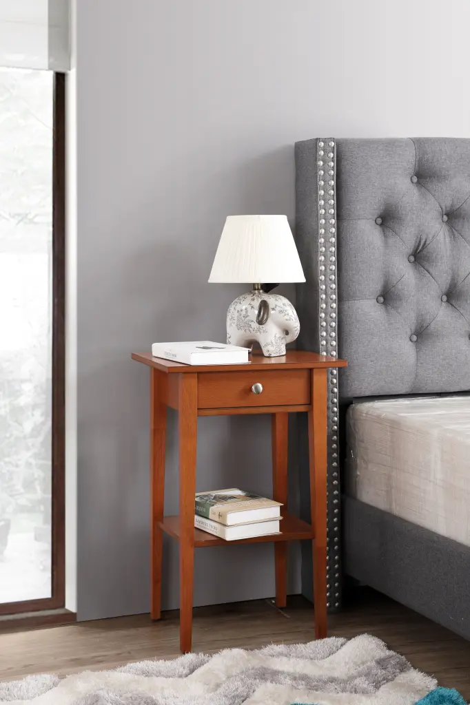 Dalton G038 N Nightstand Oak Oak Particle Board Bedside Table glory furniture