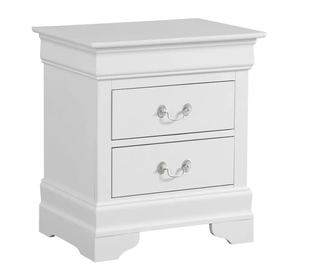 Louis Phillipe G3190 N Nightstand White Particle Board Bedside Table glory furniture