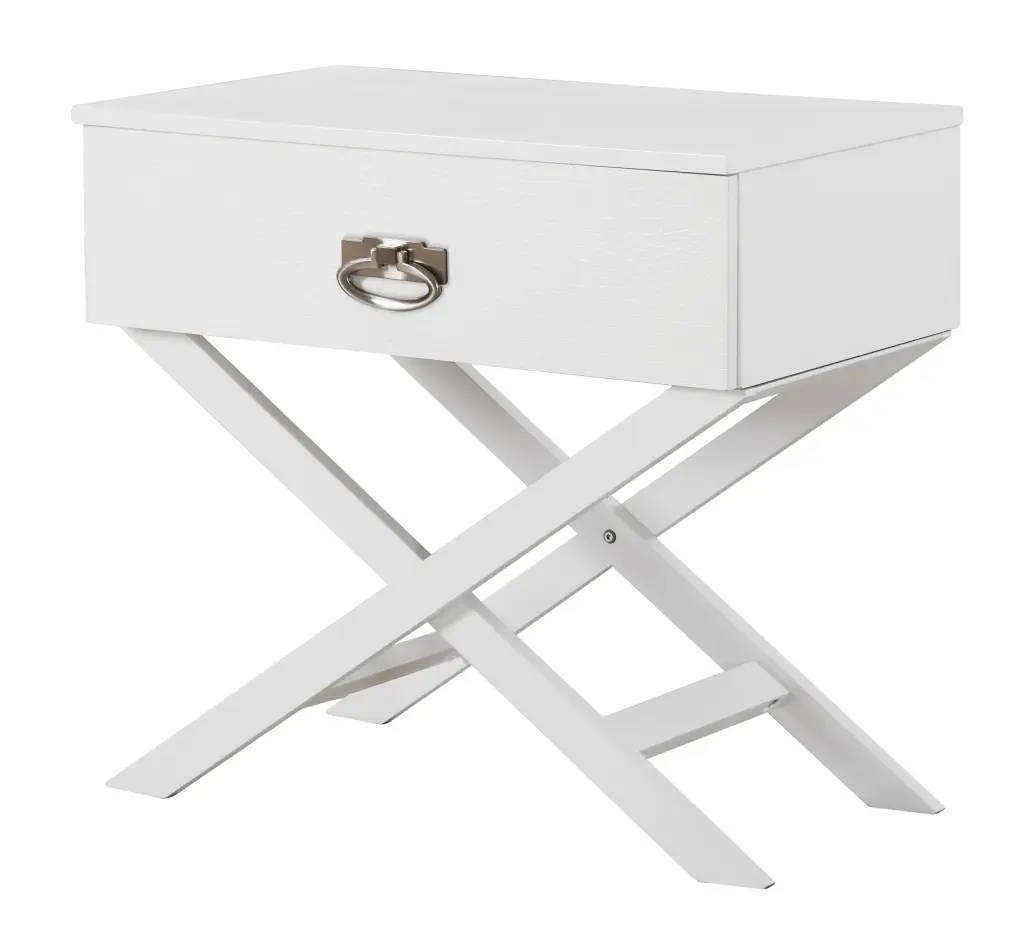 Xavier G0072 Nightstand White Particle Board Drawer glory furniture