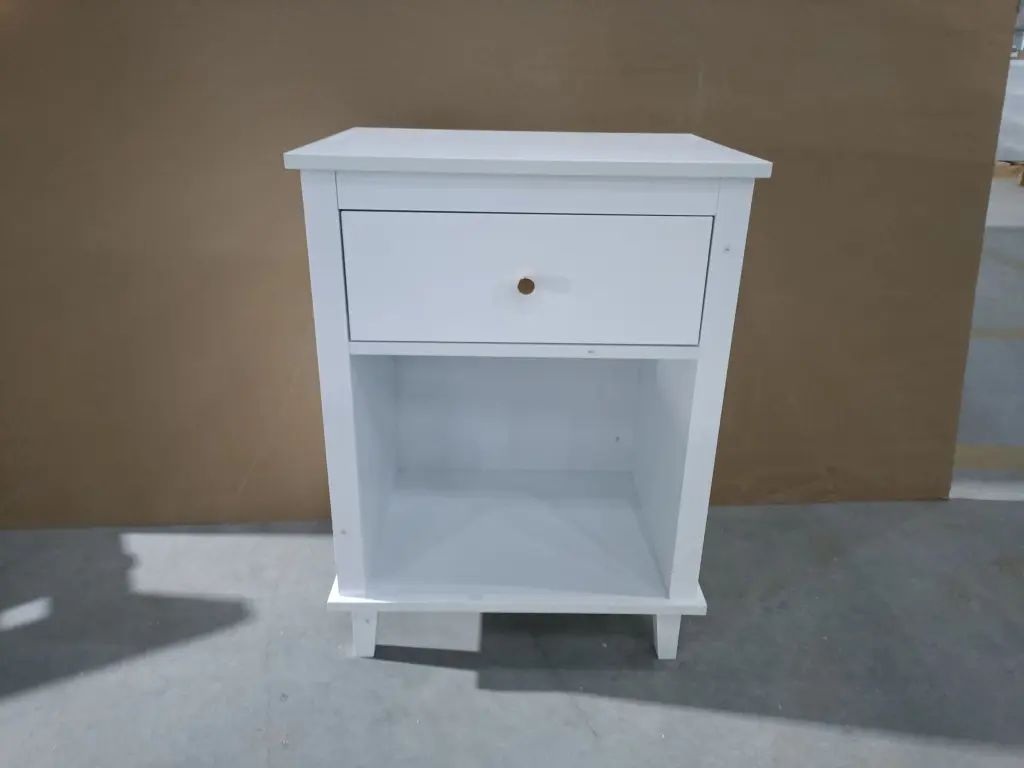 26.77"H Wooden Nightstand One Drawer One Shelf Kids and Adults moonriver