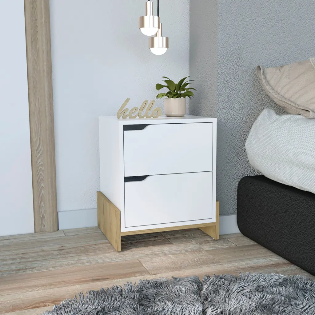 Luss Nightstand Bedside Table 2 Drawers Multicolor Bedroom Furniture rta mubles colombia