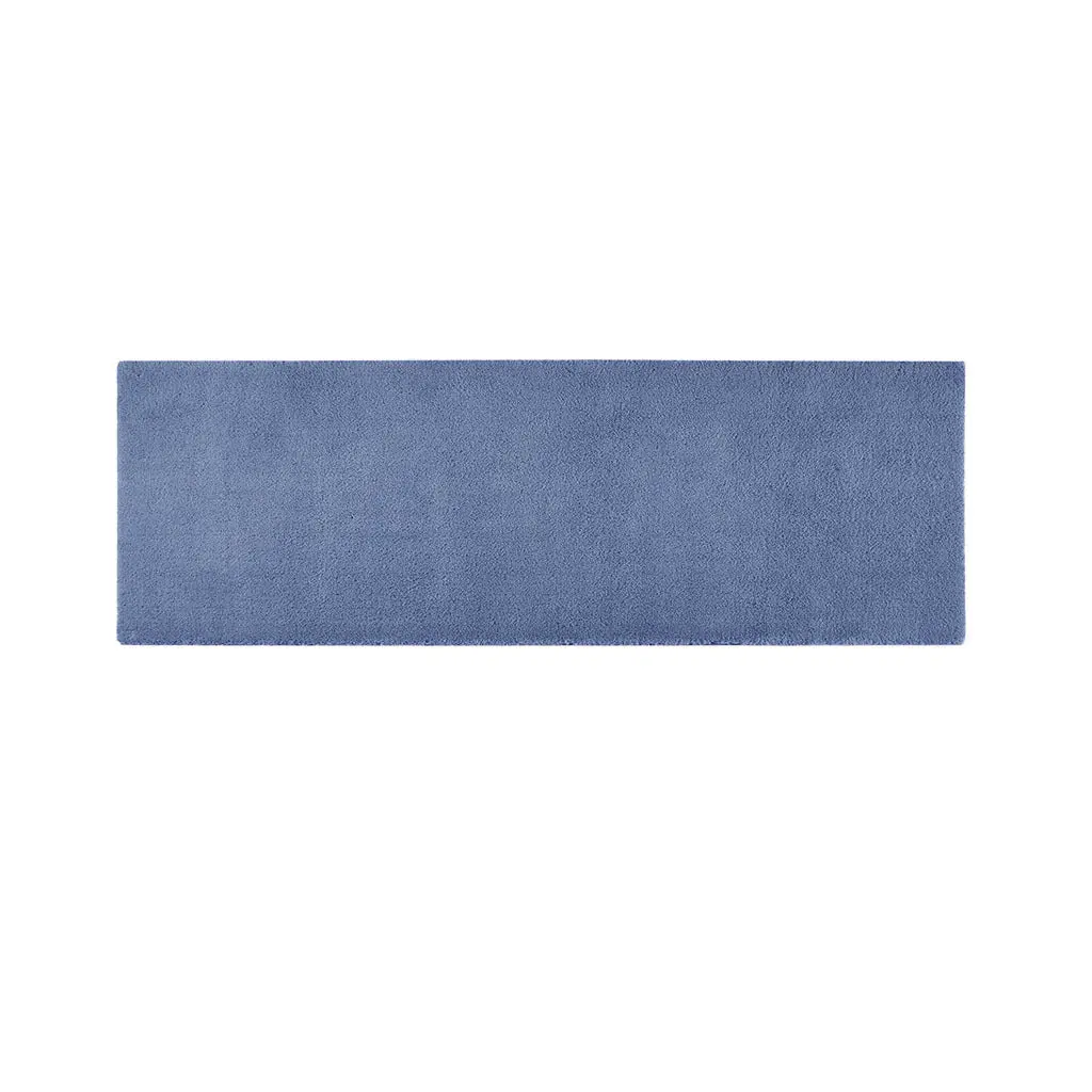 Bath Rug Navy Polyester Non-Slip Bathroom Mat jla