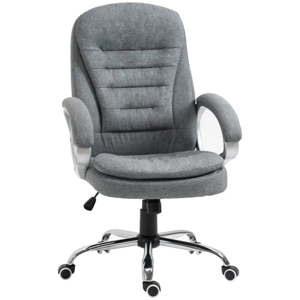 High Back Home Office Chair Executive Computer Chair Adjustable Height aosom business