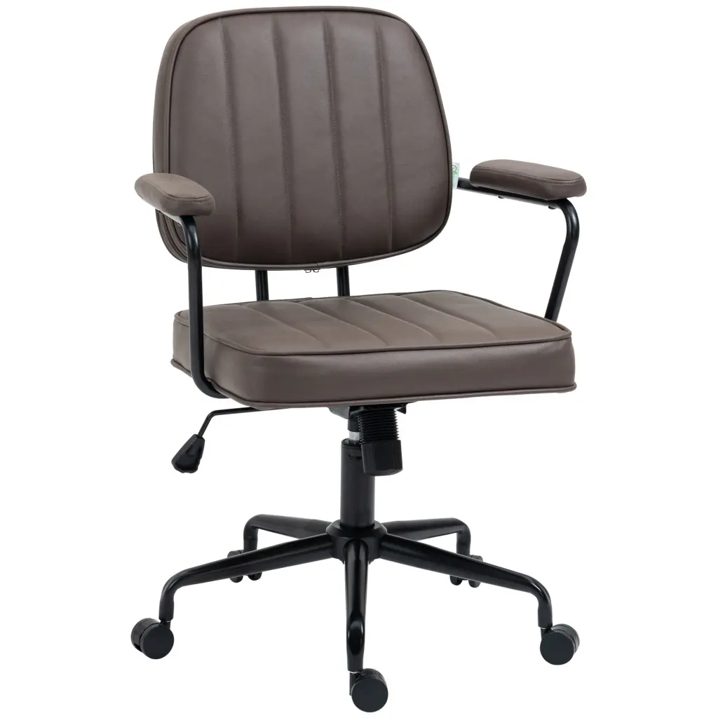Vinsetto Home Office Chair - Microfiber Computer Desk Chair Swivel and Ergonomic Support aosom business