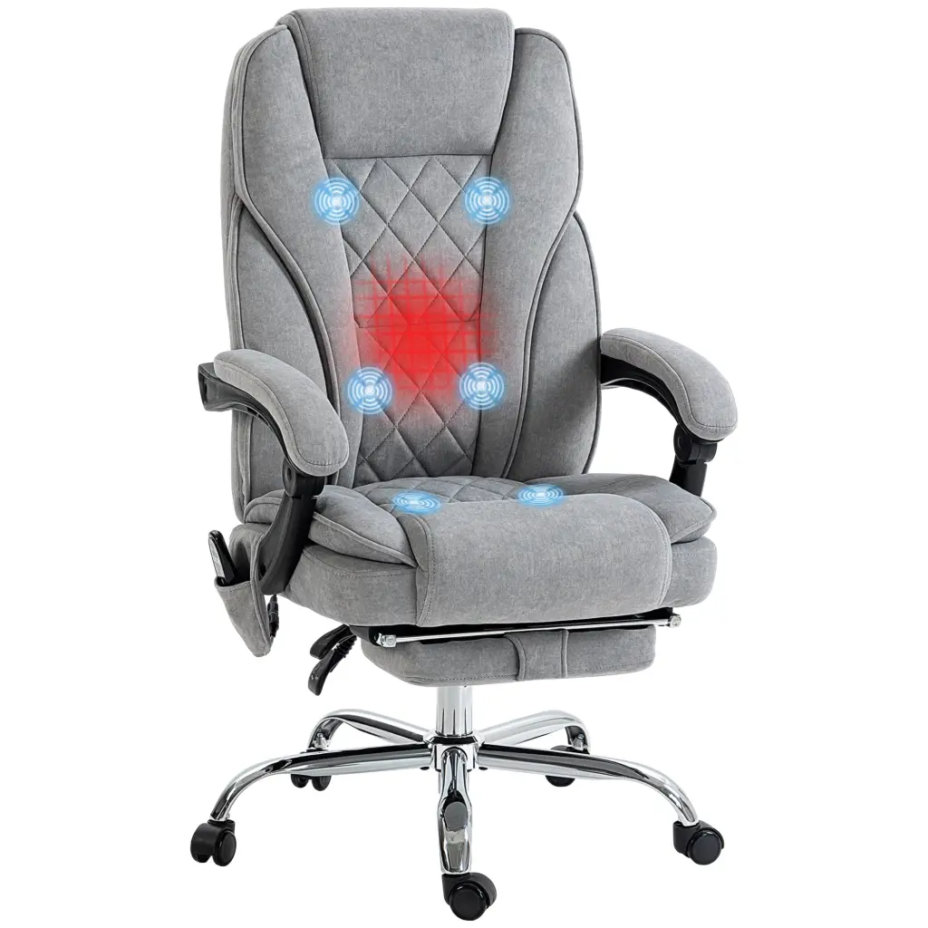 Vinsetto Massage Office Chair 6 Vibration Points Heated Reclining aosom business