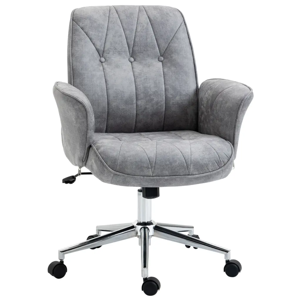 Vinsetto Microfiber Home Office Chair Height Adjustable Ergonomic aosom business