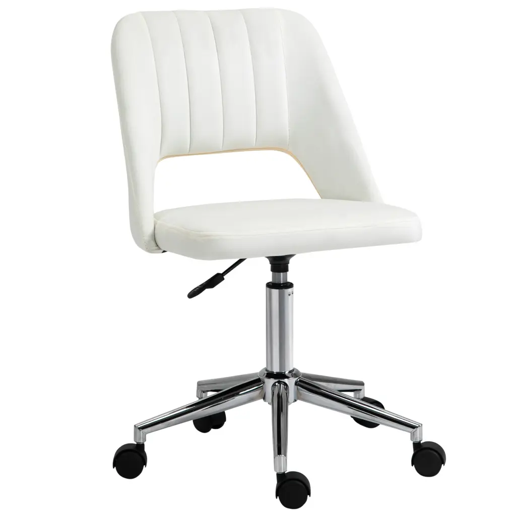 Vinsetto Modern Mid Back Office Chair Velvet Fabric Swivel Computer Chair aosom business