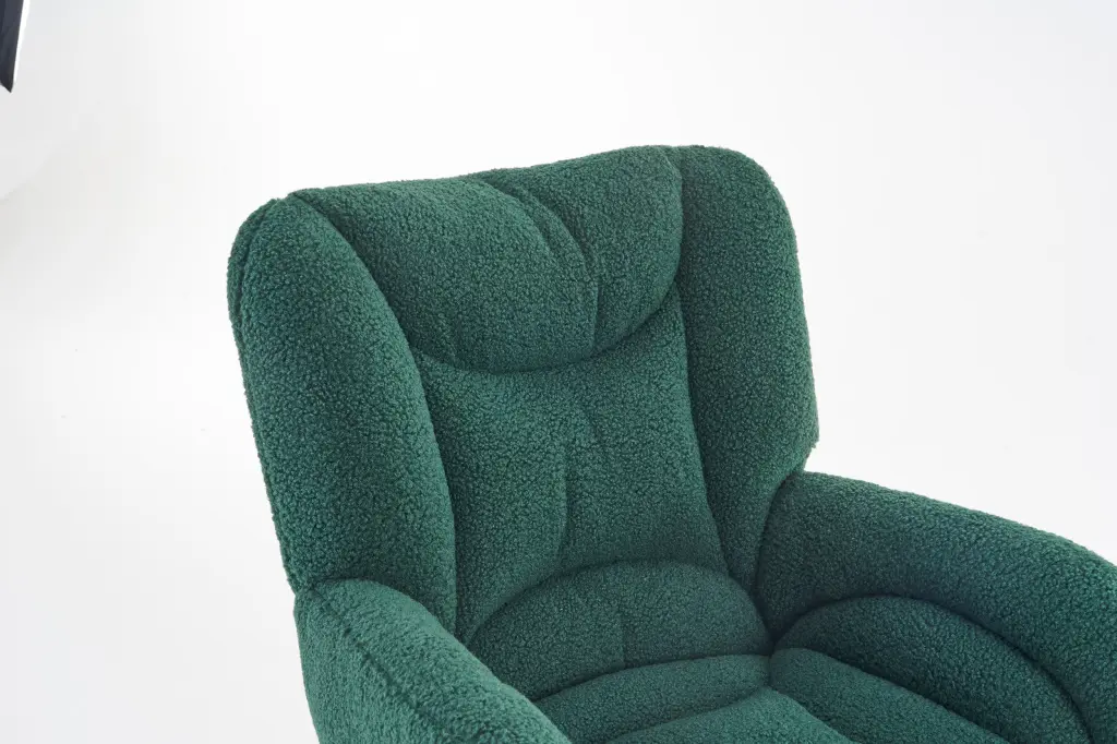 Teddy Fabric 360 Swivel Home Office Chair Gold Metal Base dg collection