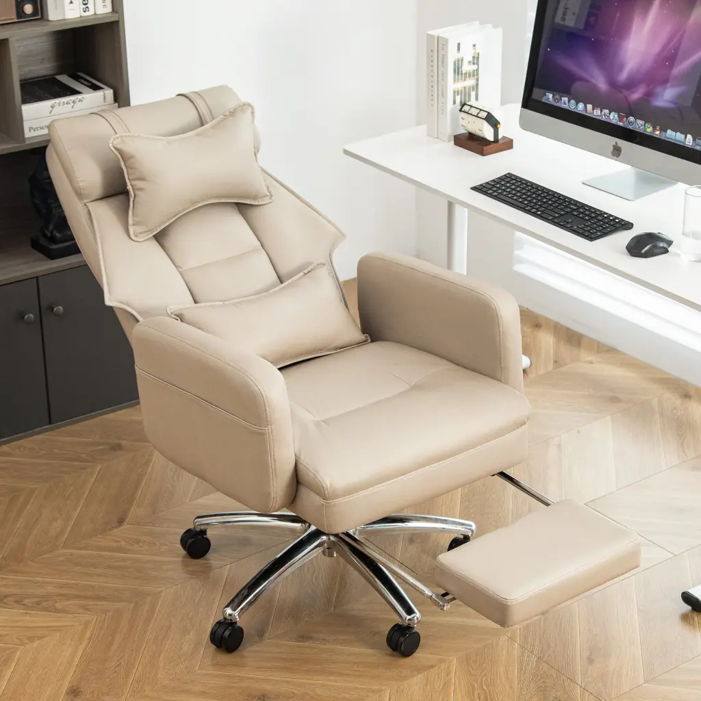 Swivel Ergonomic High Back Office Chair Technology Leather honghai furniture
