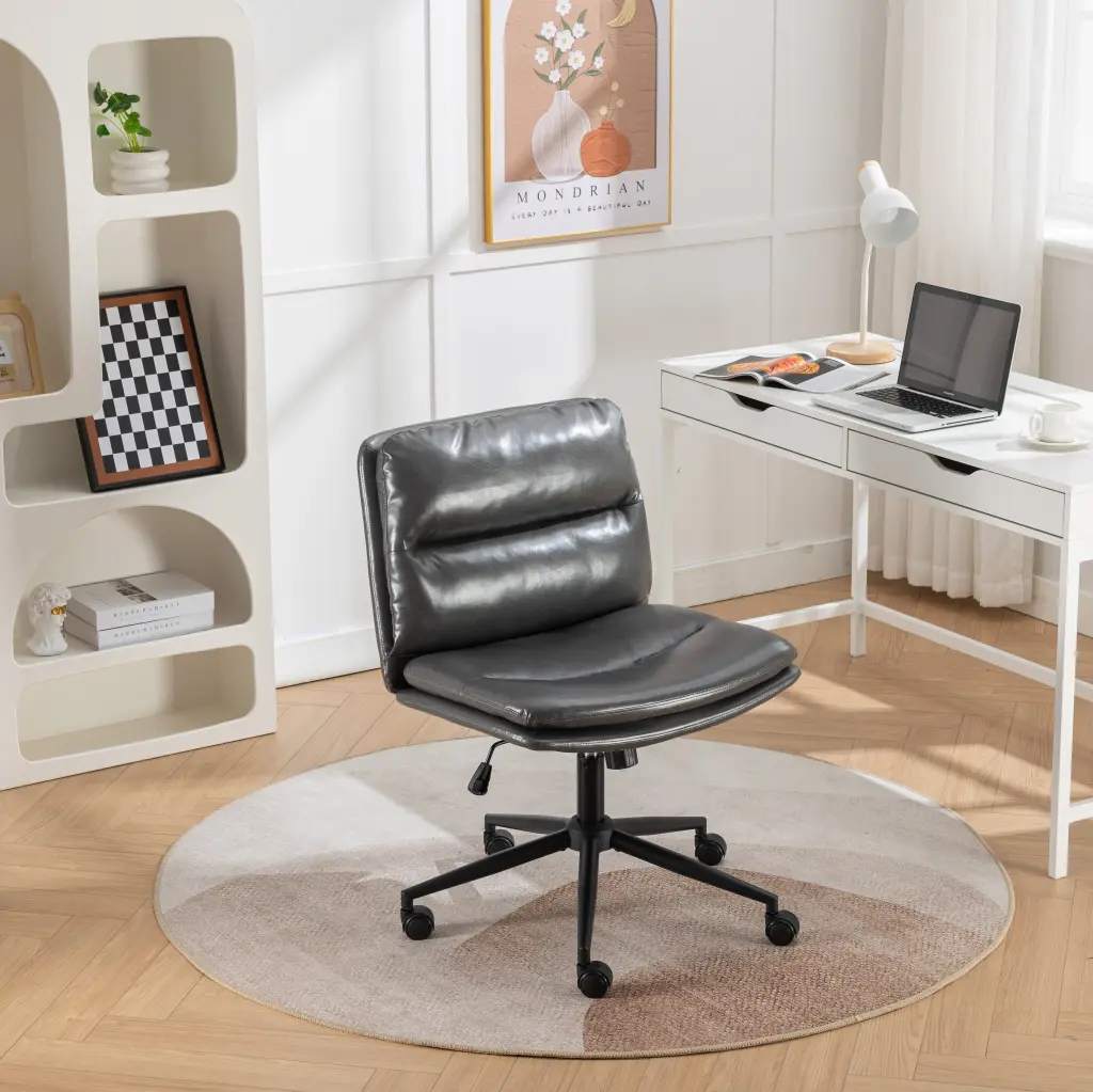 Bizerte Adjustable Swivel Criss Cross Chair Wide Seat Office Chair hz