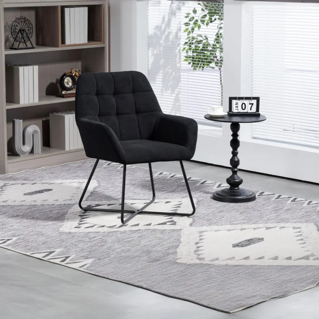 Modern Velvet Desk Chair Swirl Office Chair Adjustable Footrest jy -furnture