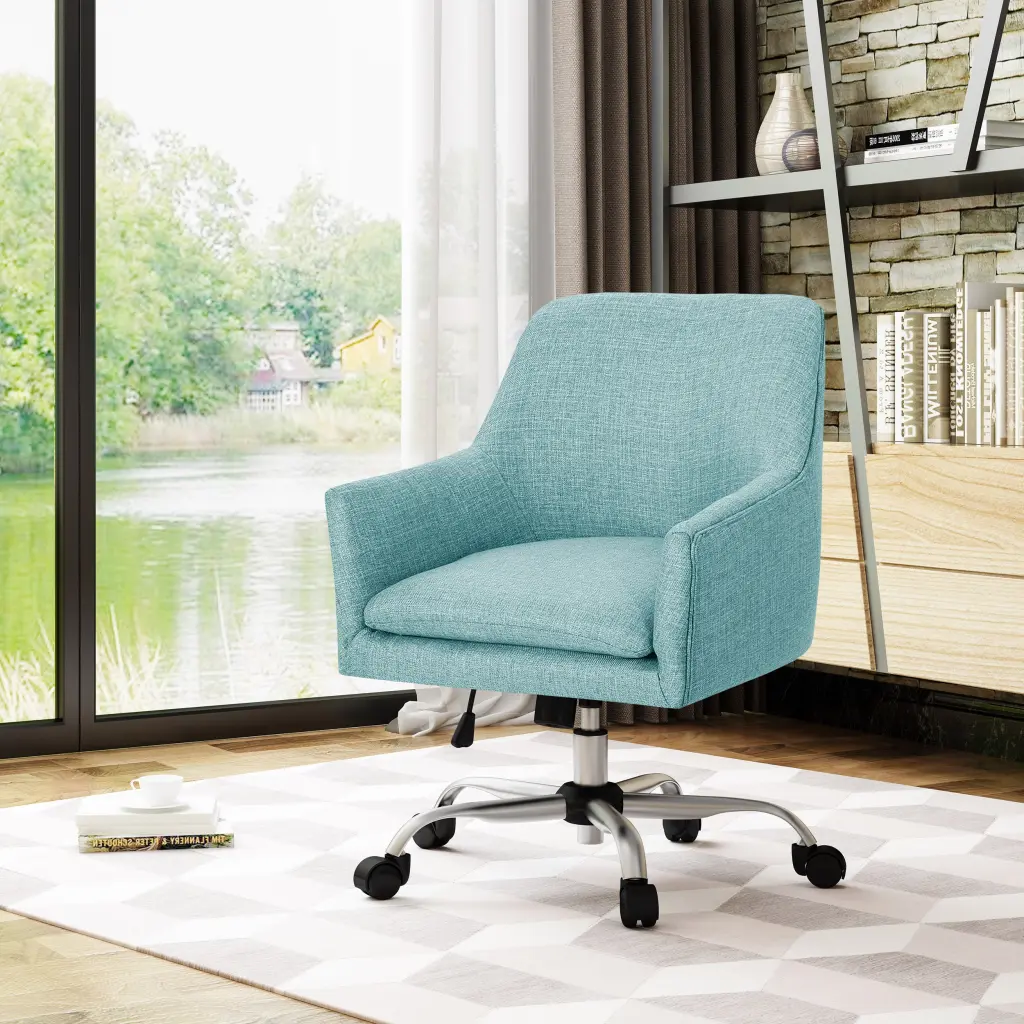 Blue Fabric Office Chair Ergonomic Desk Chair Home or Office nh-an