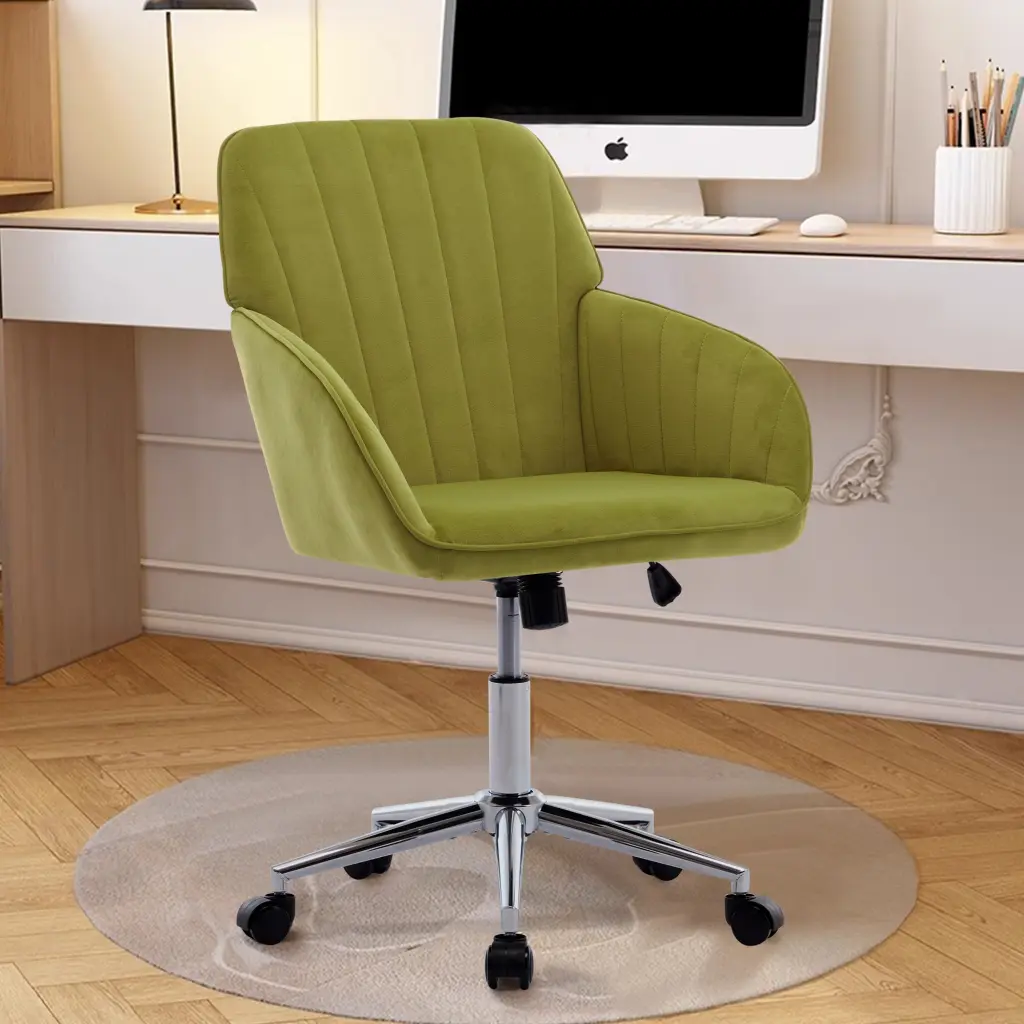 TY Office Chair Pale Green Velvet Modern Design ts furniture