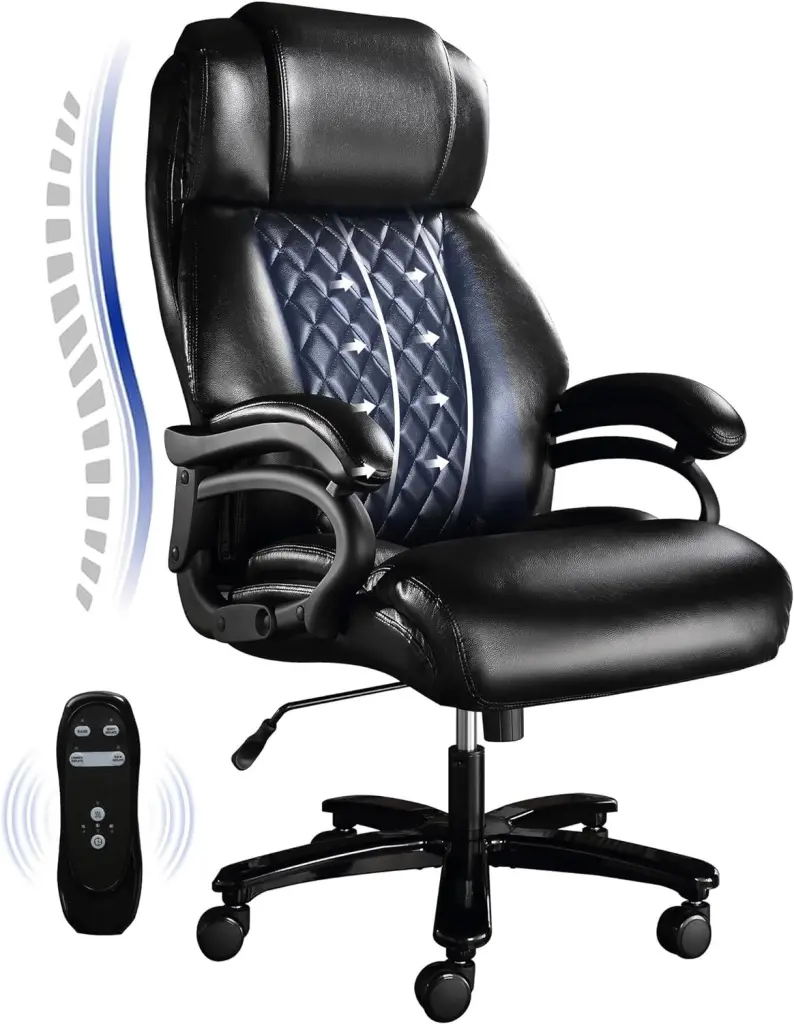 Big and Tall Office Chair 500Lbs High Back Large Executive Chair vanbow
