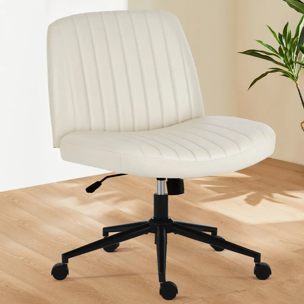 Armless Office Chair Adjustable Swivel Comfortable Backrest w2201