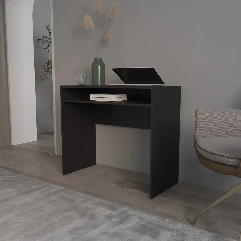 Black Desk Storage Black Office Melamine Durable Workstation furniture max