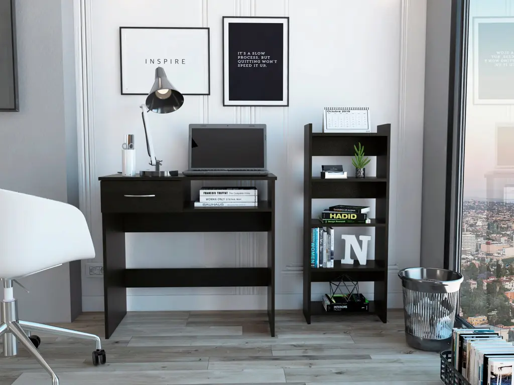 Plano Two Piece Home Office Set Lockable Drawer or Cabinet Pine rta mubles colombia