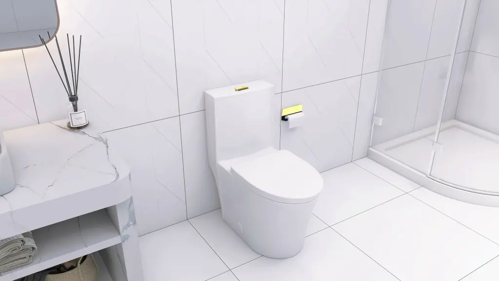Elongated One Piece Toilet White Modern Porcelain Bathroom Commode bathroomware