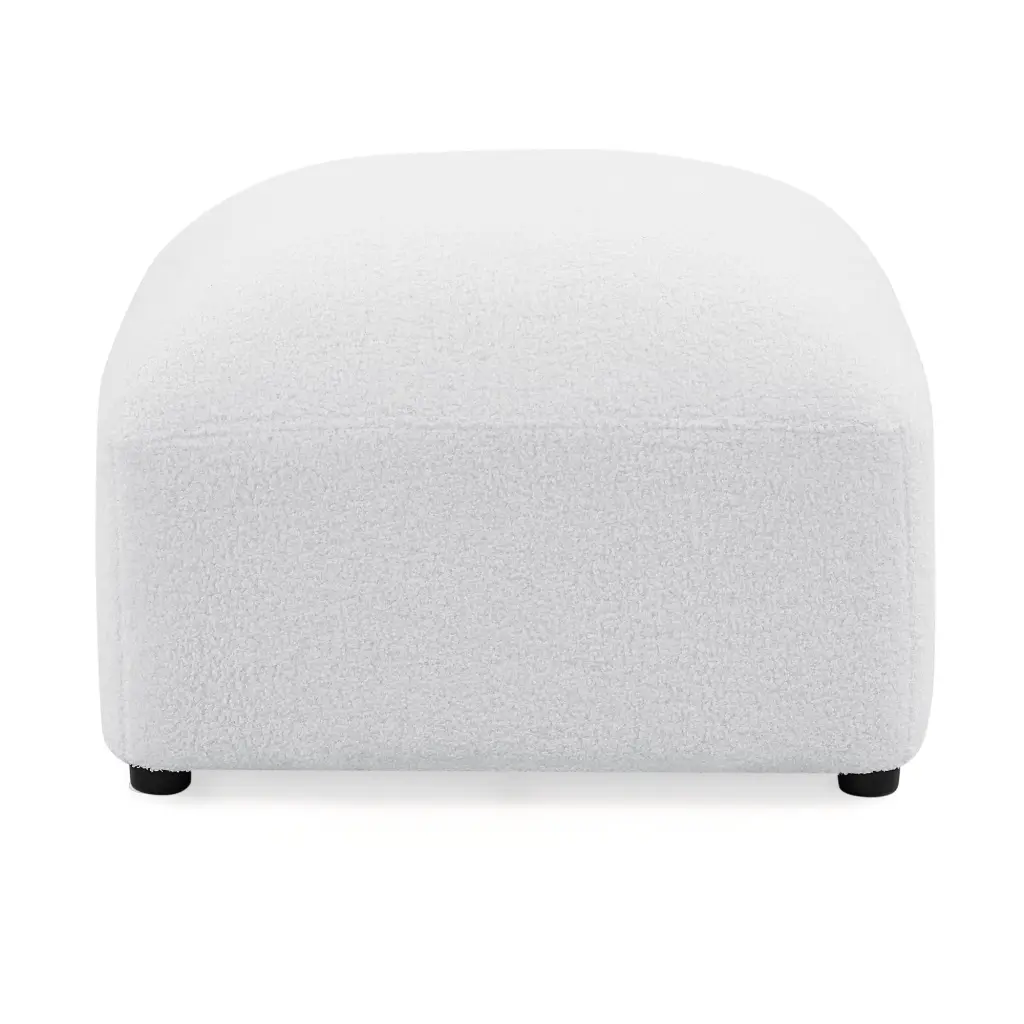 Ottoman Modular Sofa White Foam Footrest Pouf Living Room Accent Piece chuangyuan smart home