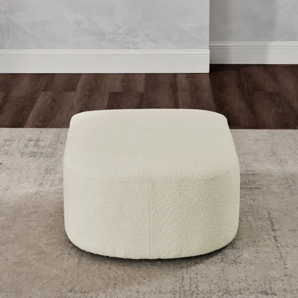 Ottoman Modular Sofa Beige Foam Footrest Pouf chuangyuan smart home