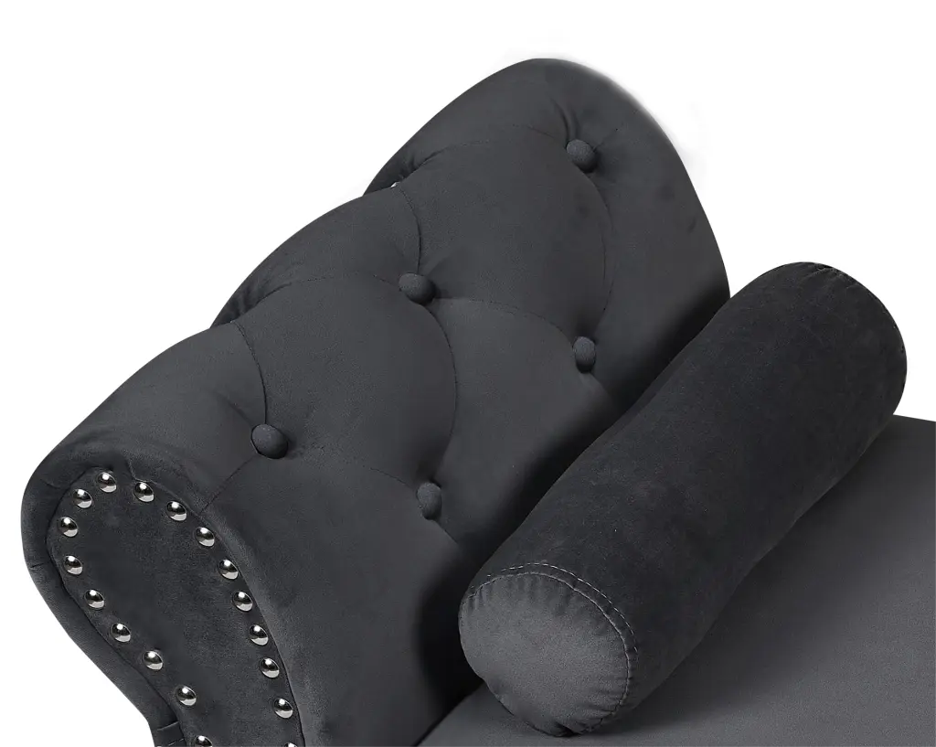 63 Inch Storage Bench Modern Velvet Ottoman Large Capacity Storage Box fm home