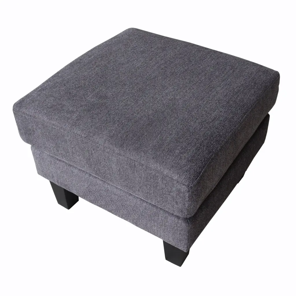 Fabric Ottoman Dark Grey Foam Footstool Pouf hdf store