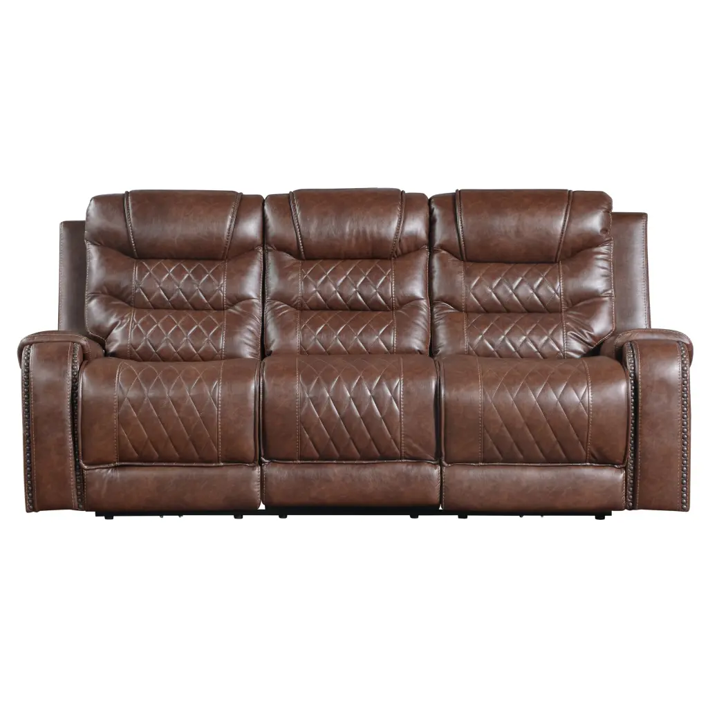 Opulent Living Room Furniture Brown Diamond Pattern Stitching 1 Piece Pouf Ottoman kanepe