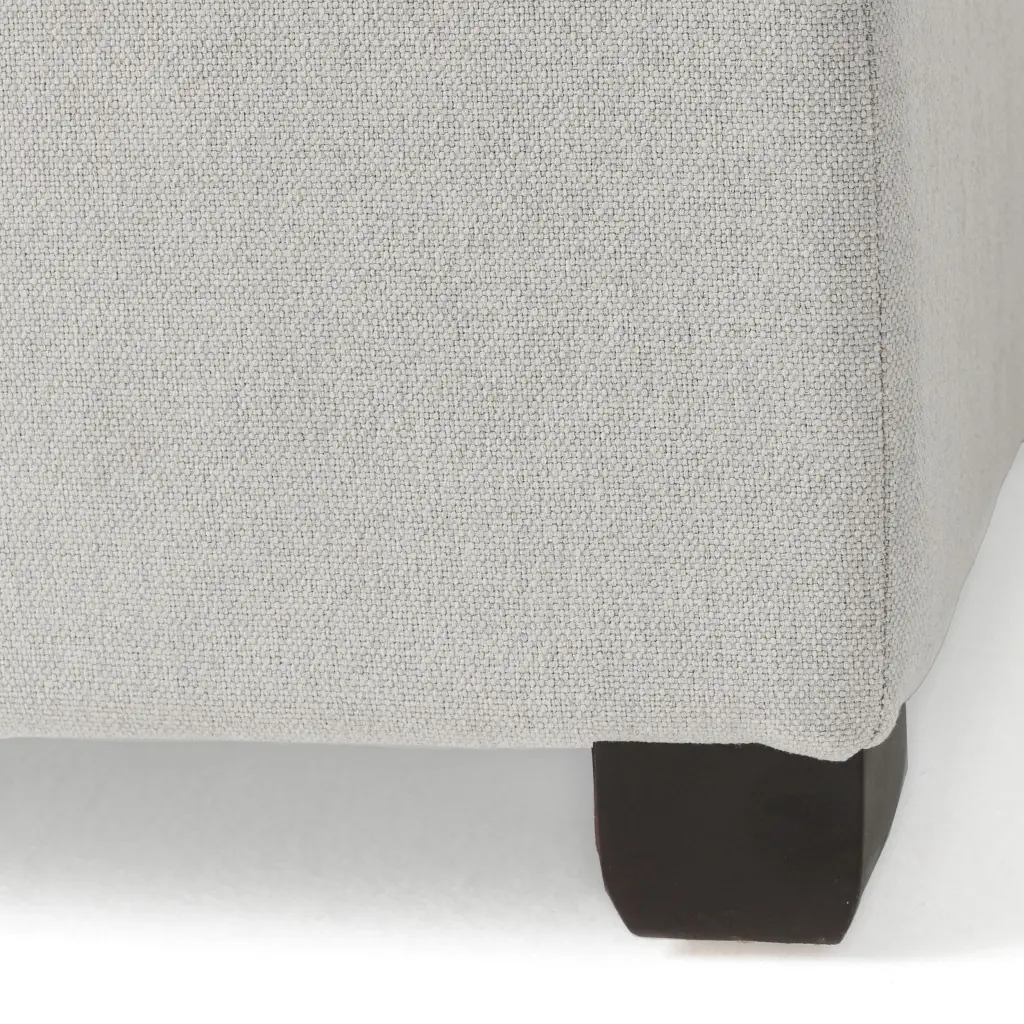 Carlsbad Storage Ottoman Light Grey Fabric Multi Functional Footrest Bench nh-purenest
