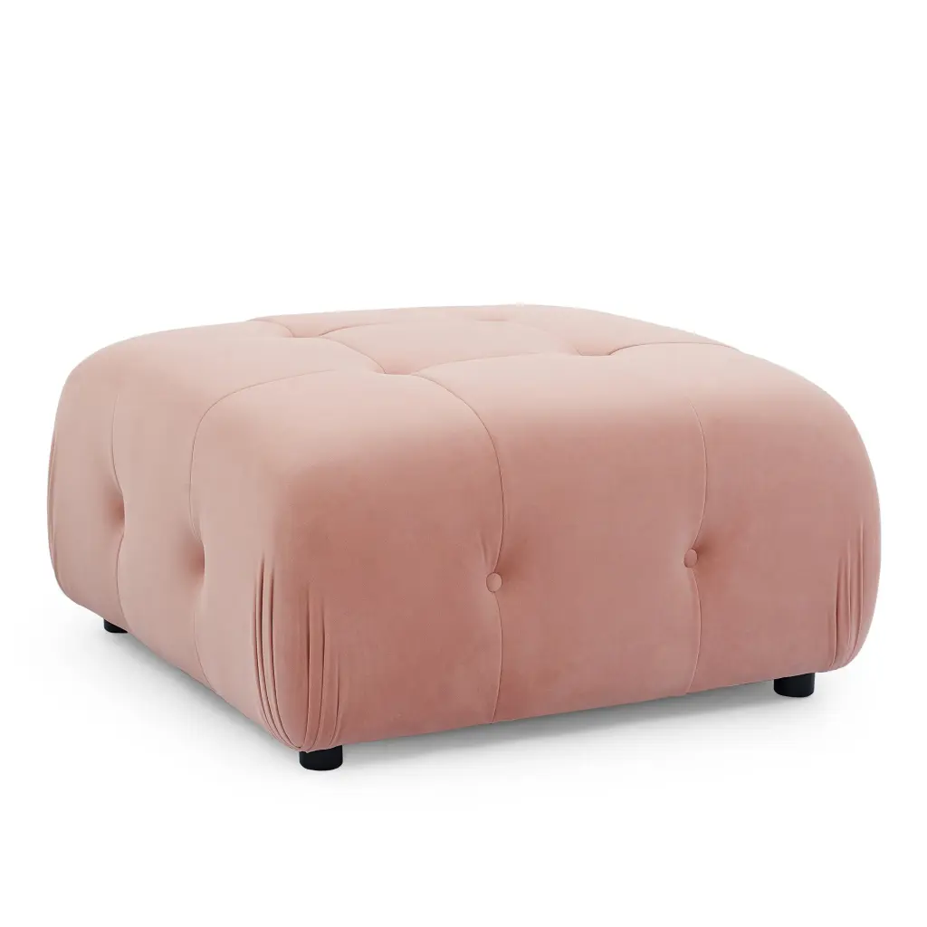 Ottoman Modular Sofa Pink Foam Storage Seat royal star