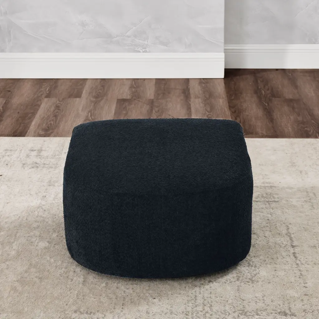 Ottoman Modular Sofa Black Foam Comfortable Footrest Pouf chuangyuan smart home