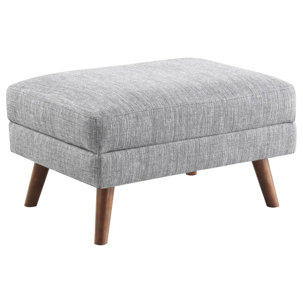 Grey Ottoman Tapered Legs Living Room Solid Wood furniture max